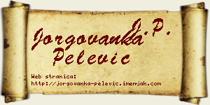 Jorgovanka Pelević vizit kartica